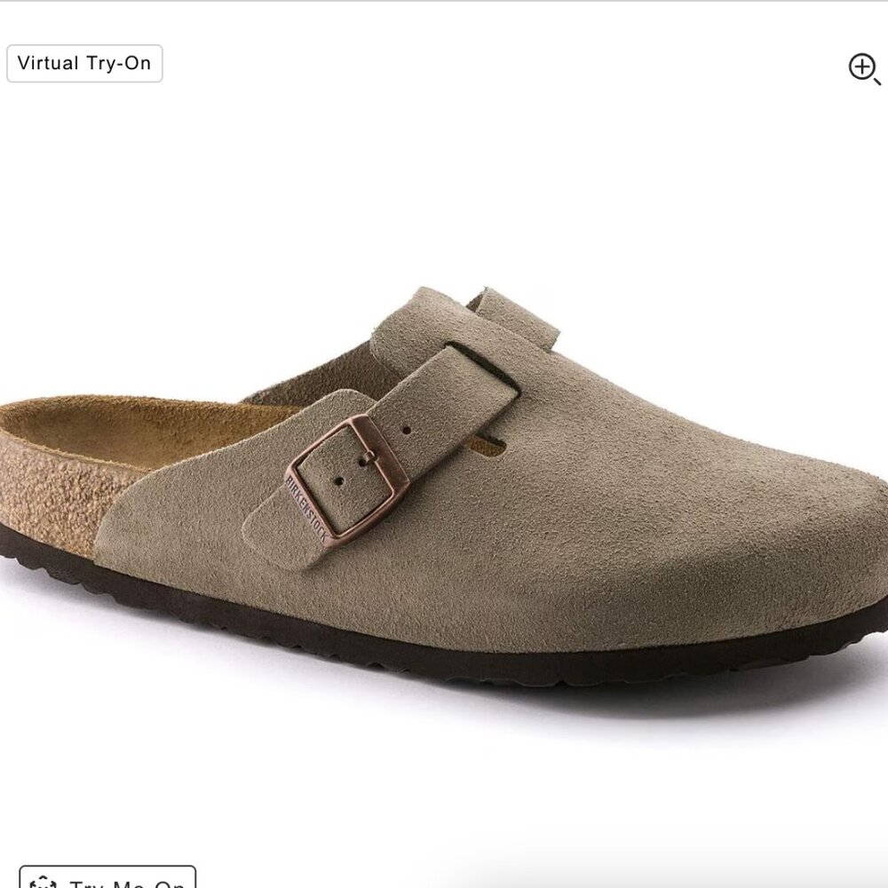 Birkenstock Boston Soft Footbed Taupe NWT Size 43 (US M 10)